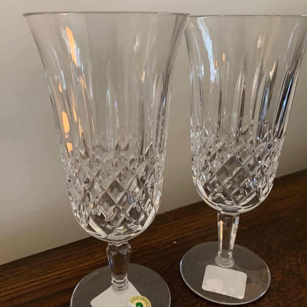 2 Waterford  Crystal Kelsey Iced Tea Glasses